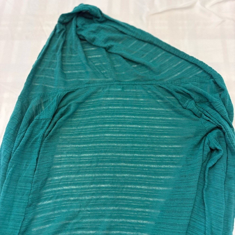 Maurices Teal Lightweight Hooded Open Cardigan Women’s Large - Picture 6 of 7